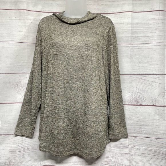 Talbots Gold Metallic Mock-neck  Sweater size 2XP - Picture 1 of 9